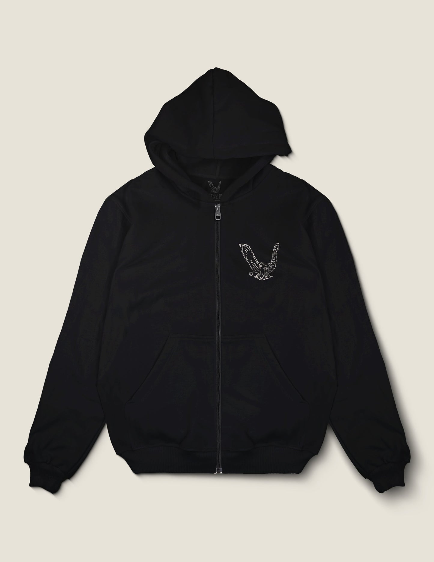 Jesus The Healer Zip-Up Hoodie Black