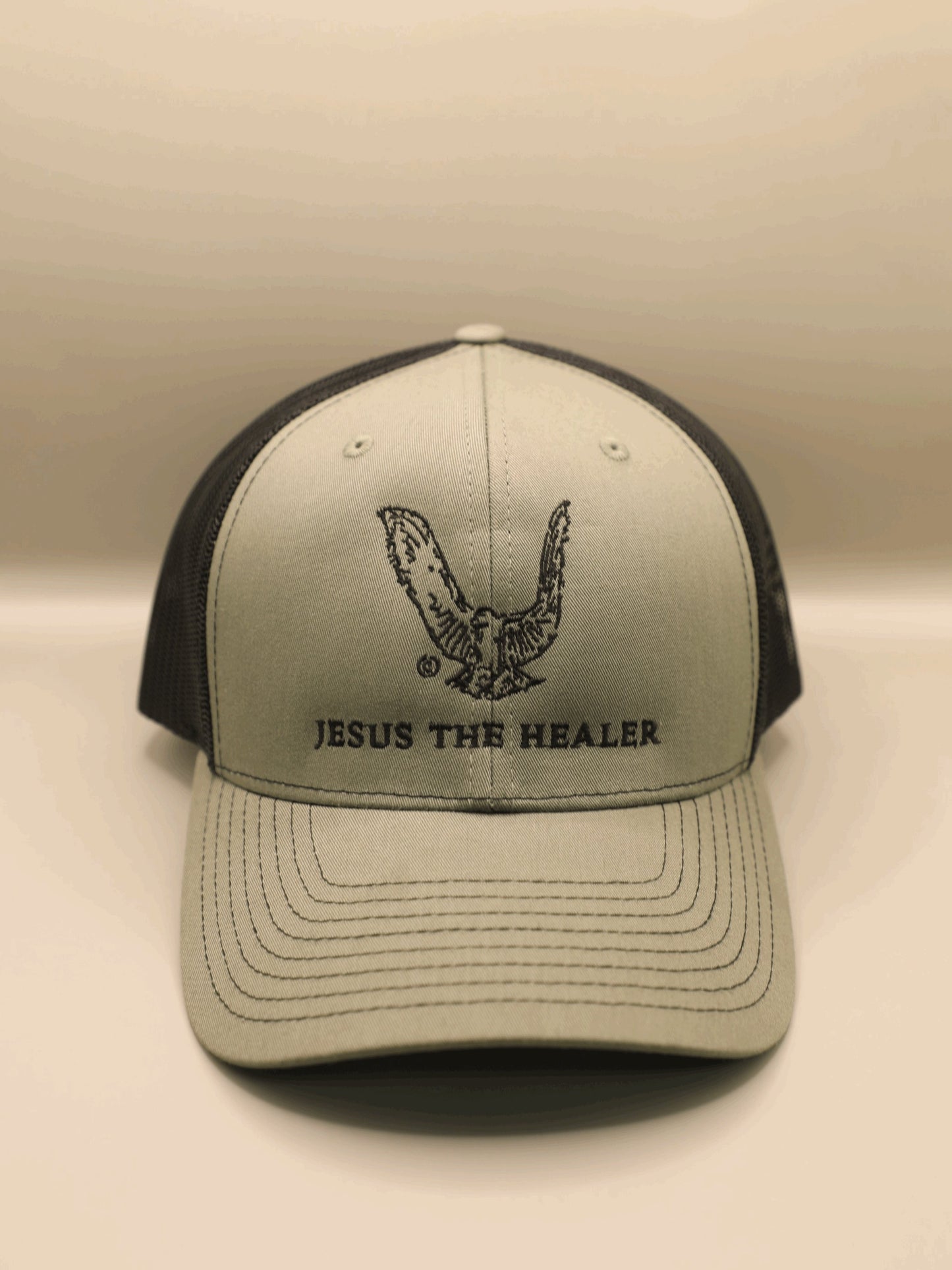 Jesus The Healer Trucker Hat Sage Green