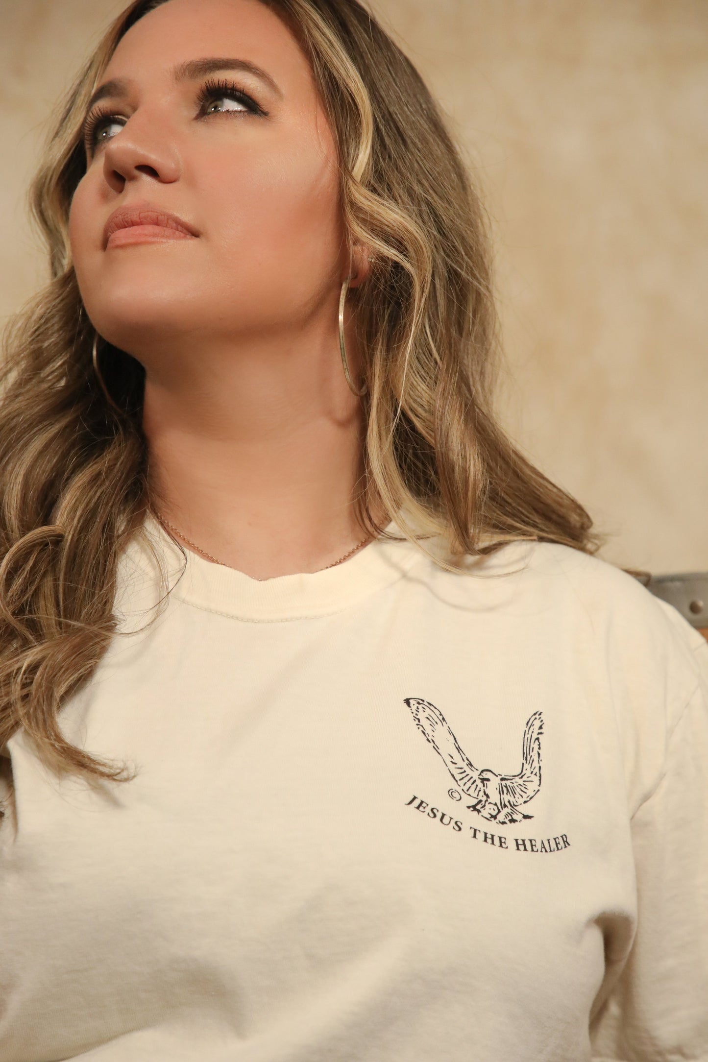 Vintage Jesus The Healer Logo T-Shirt Off-White