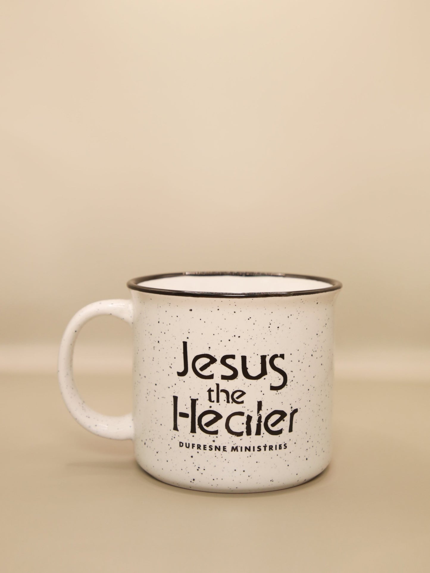 Vintage "Jesus The Healer" Logo Campfire Mug