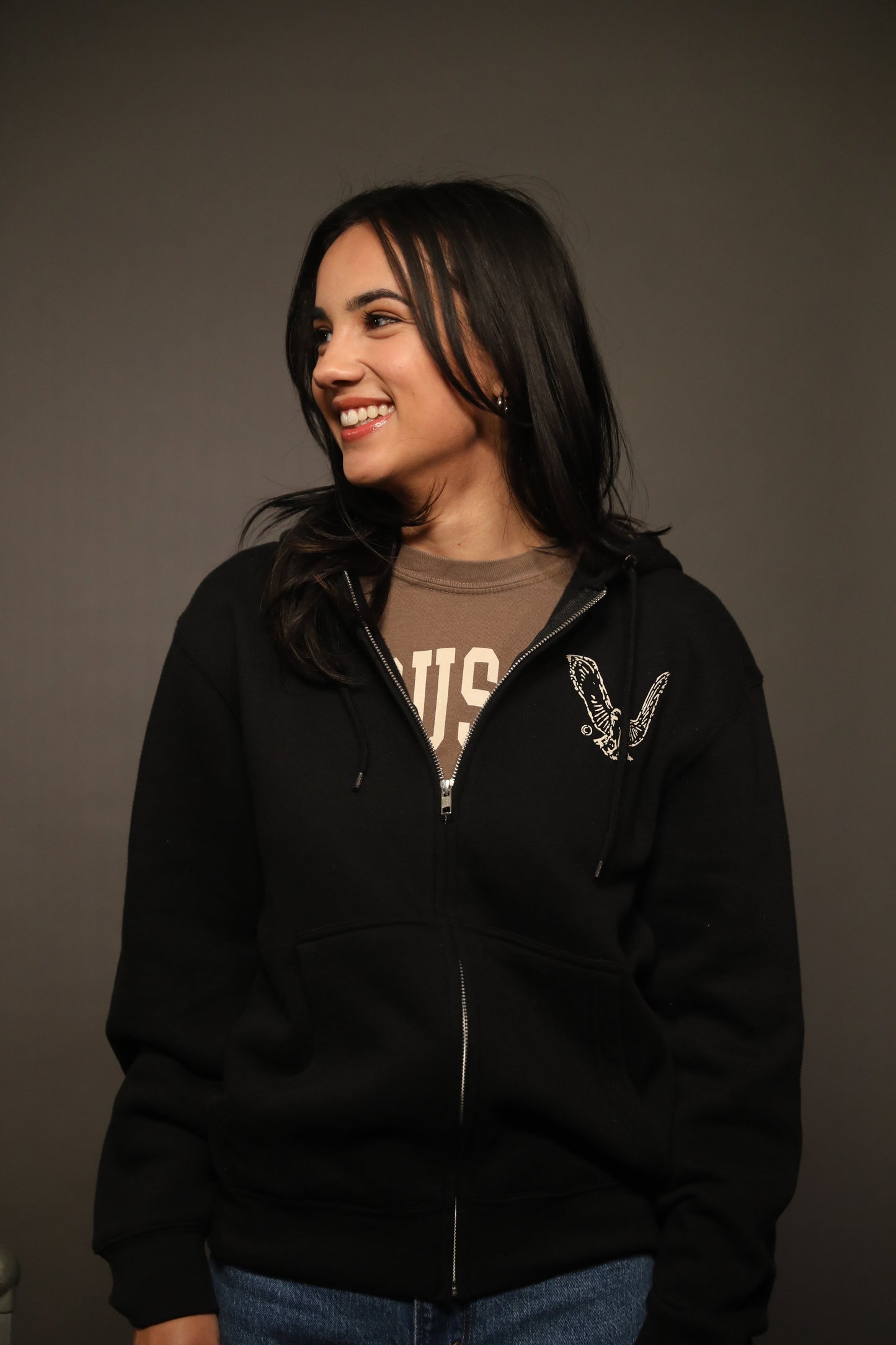 Jesus The Healer Zip-Up Hoodie Black